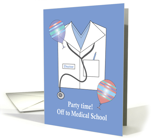Invitation Off to Medical School Party Shirt, Stethoscope... (1438066)