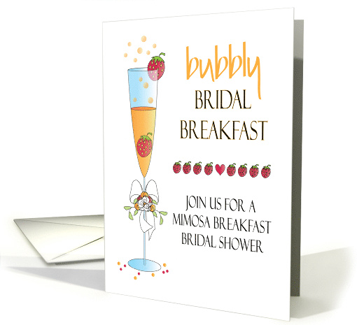 Bridal Shower Invitation with Mimosa for Bubbly Bridal Breakfast card