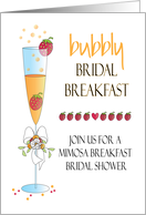 Bridal Shower Invitation with Mimosa for Bubbly Bridal Breakfast card