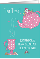Invitation to Bridal Shower Breakfast Tea for Breakfast with Flowers card