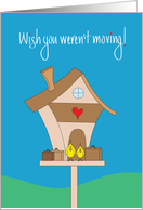 Farewell, Moving to New Home, Packed Birds & Birdhouse card