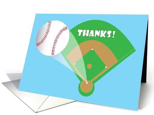 Thanks for Baseball, Home Run, Baseball & Baseball Diamond card