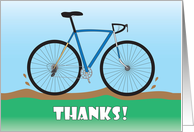 Thanks for Cycling with Blue Bicycle Riding Through Course card