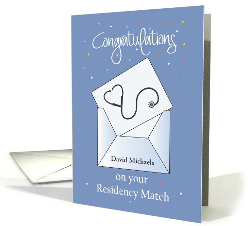Congratulations for Residency Match Day, with Custom Name card