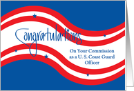 Military Commissioning for U.S. Coast Guard, Stars and Stripes card