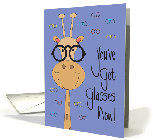 Congratulations for Glasses, Giraffe Wearing Latest Eye Wear card