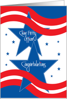 Military Promotion for U.S. Chief Petty Officer, Stars & Stripes card