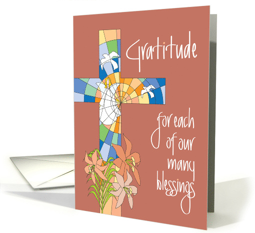 Hand Lettered Religious Thanksgiving Gratitude Stained... (1453478)