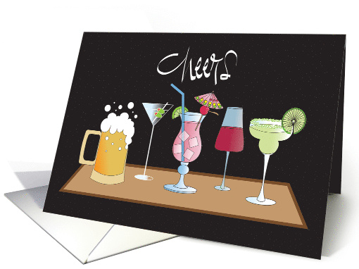 Bartender Appreciation Day, Cheers with Favorite Drink Line-up card