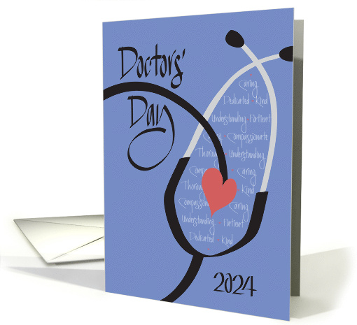 Hand Lettered Doctors' Day 2024 Stethoscope and Doctor... (1459526)