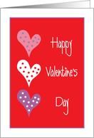 Valentine’s Day for Son in Law, with Trio of Hearts card