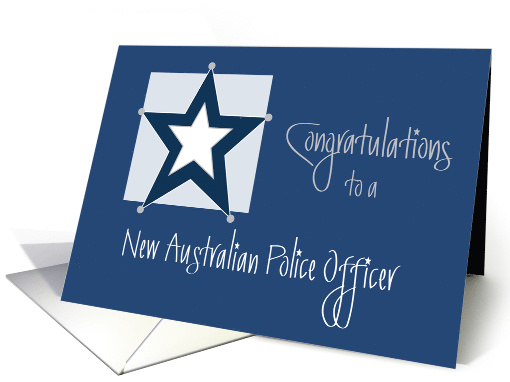 Congratulations to New Australian Police Officer, Navy with Star card