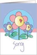 Sorry with Pastel Bouquet of Pink & Lavender Flowers card