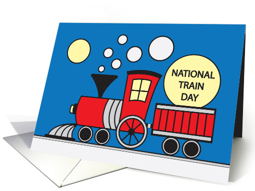 National Train Day, with Primary Colored, Stylized &... (1468378)