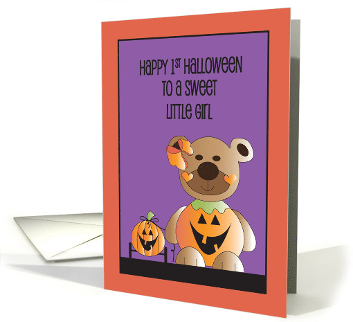 1st Halloween for Little Girl, Pumpkin Bear with Jack O'... (1472290)