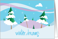 Thank You for Our Winter Dreams Mountain Getaway, with Trees card