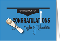 Graduation Master of Education, Diploma & Tassel with Custom Name card
