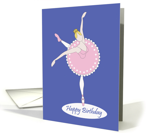 Birthday for Ballerina, Ballerina in Pink on Pointe in... (1475838)