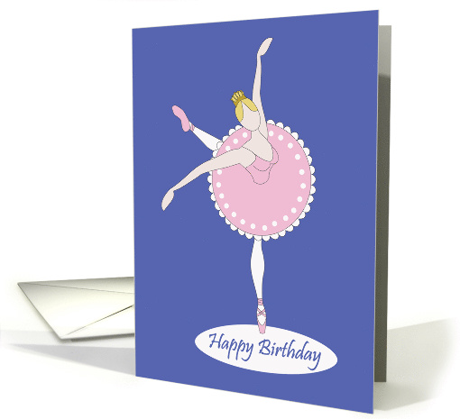 Birthday for Dance Teacher, Ballerina in Pink Tutu and Toe Shoes card