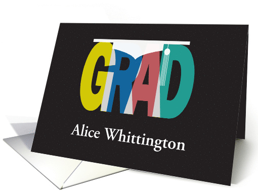 Graduation Congratulations Grad Overlapping Letters with... (1477268)