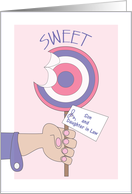 Sweetest Day for Son & Daughter in Law, Large Sweet Sucker card