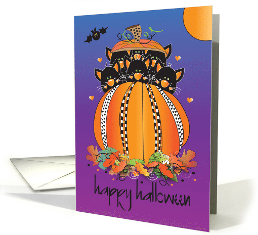 Hand Lettered Halloween Decorated Pumpkin Filled with Pet... (1489784)