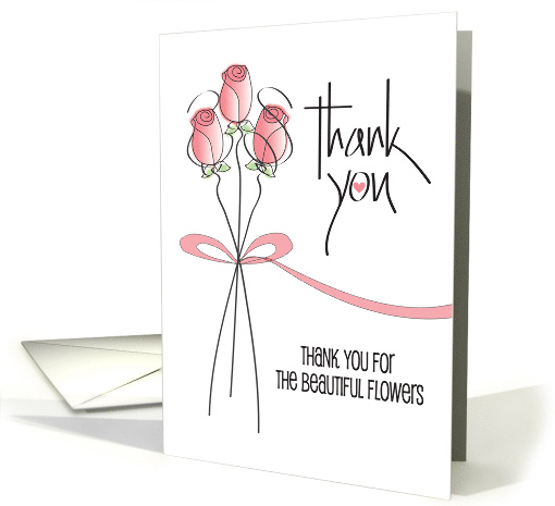 Hand Lettered Thank you for the Beautiful Flowers Long... (1493776)