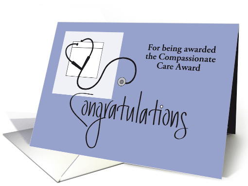 Congratulations Healthcare Award, Custom Text & Hand Lettering card