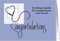Congratulations Healthcare Award, Custom Text & Hand Lettering card