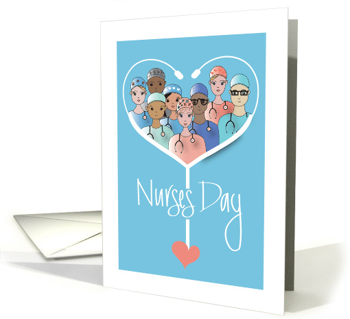 Hand Lettered Nurses Day 2024 Nurses in White Stethoscope... (1507728)