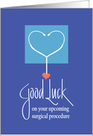 Good Luck on Surgical Procedure, Stethoscope with Heart card