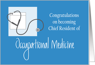 Congratulations Chief Resident of Occupational Medicine card