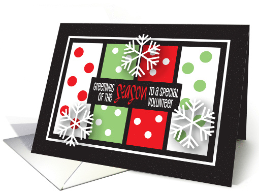 Hand Lettered Greetings of the Season to Special Volunteer card