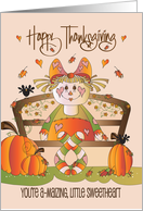 Hand Lettered Thanksgiving for Kids Scarecrow Girl You’re A-maizing card