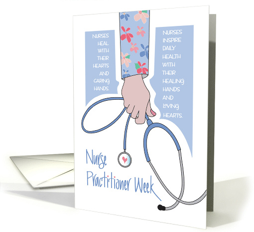 Hand Lettered Nurse Practitioner Week Arm in Scrubs with... (1547930)