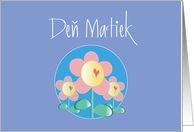 Hand Lettered Slovak Mother’s Day, Den Matiek with Flowers card