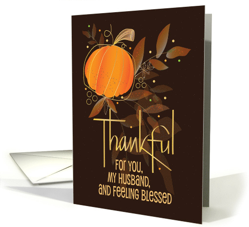 Hand Lettered Thanksgiving Giving Thanks for Husband with... (1569906)