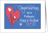 Nurse of the Year Award Congratulations, Custom Year & Department card