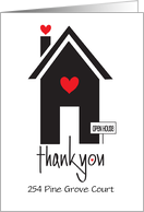 Thank You from Realtor for Coming to Open House with Custom Address card