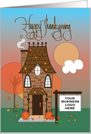 Hand Lettered Thanksgiving from Realtor, Cottage with Custom Sign card