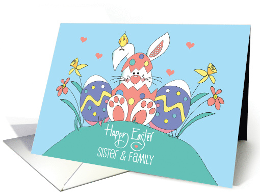 Hand Lettered Easter Sister and Family White Bunny in... (1654100)
