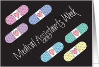 Medical Assistants Recognition Week Rainbow Bandages with Hearts card