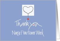 Nurse Practitioner Week 2024 Thank You with Stethoscope and Heart card