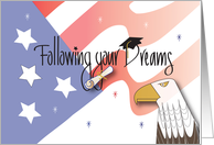 Following Your Dreams High School Graduation and Military Enlistment card