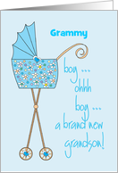 Baby Grandson for Custom Name Grandmother, Grandma, Grammy card