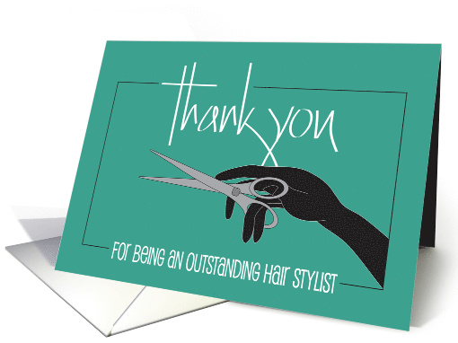 Hand Lettered Thank You to Outstanding Hair Stylist Hand... (1735528)