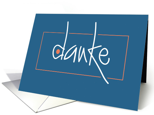 Danke - Thank you in any language - Cobalt Blue German card (858764)