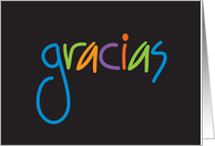Gracias - Thank you in any language - Pastel Blue Spanish card