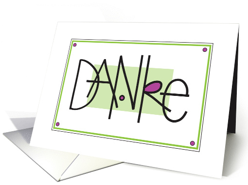 Danke - German Thank you in any language note card (858775)