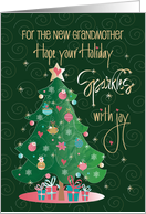 Christmas to New Grandmother Magical and Sparkling Christmas Tree card